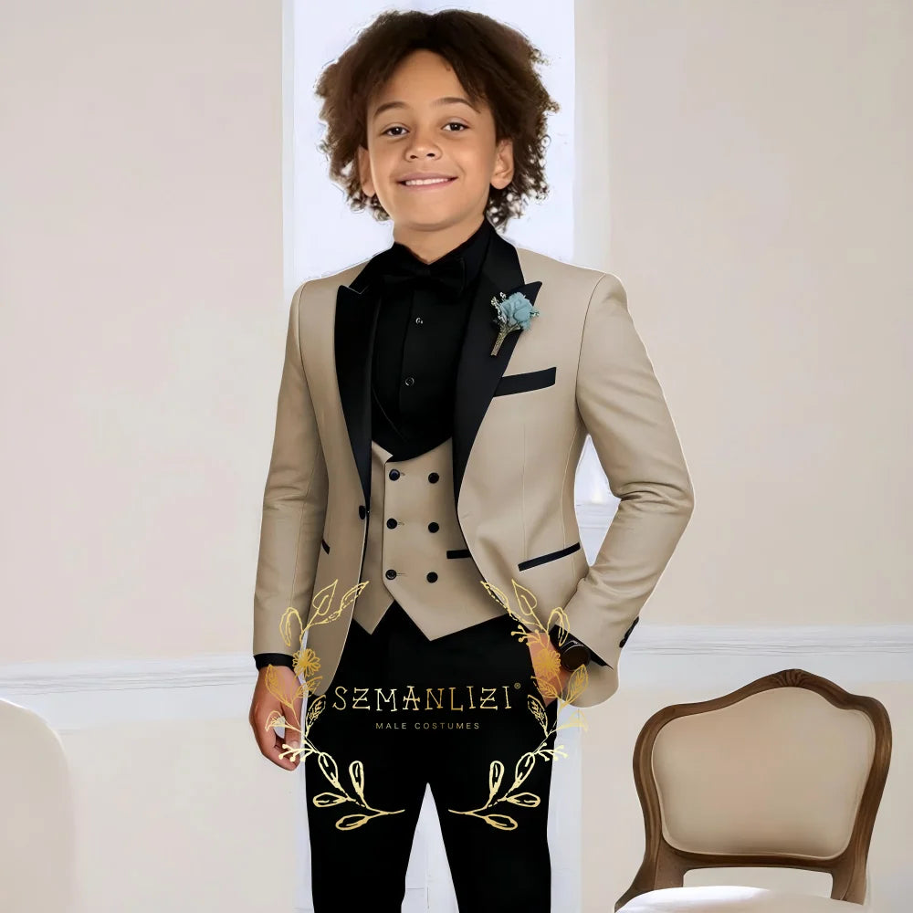 Boys Suit Wedding Tuxedo 3 Pieces , stylish & classic