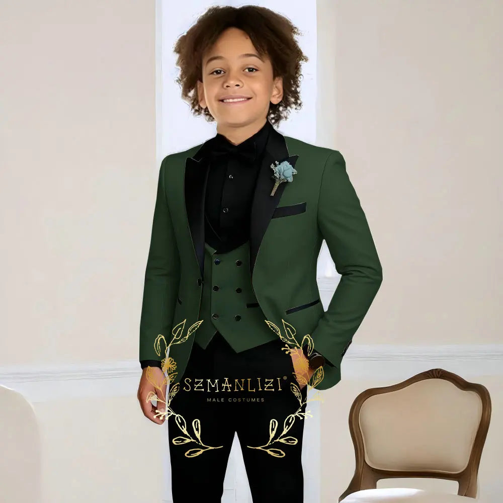Boys Suit Wedding Tuxedo 3 Pieces , stylish & classic