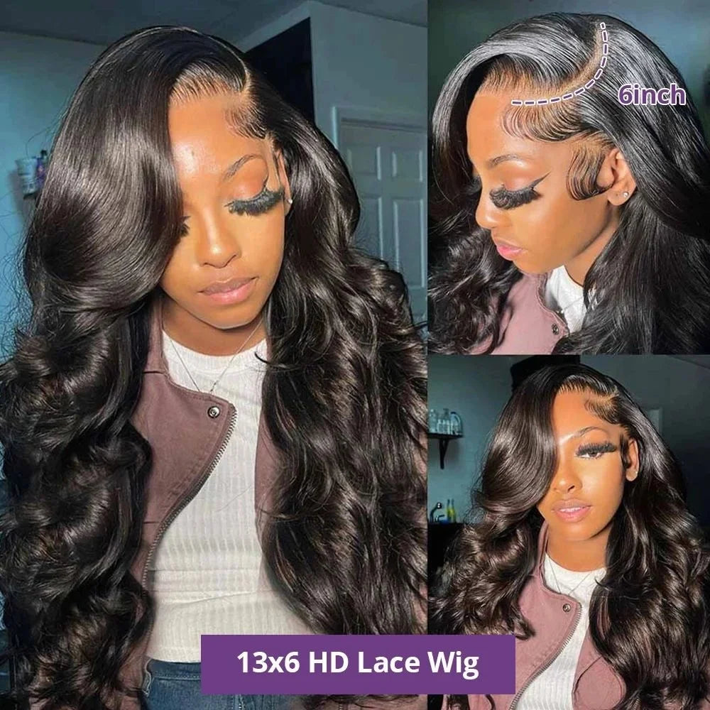 250 Density Body Wave 13x6 Hd Lace Frontal   360 Full Lace wig human hair