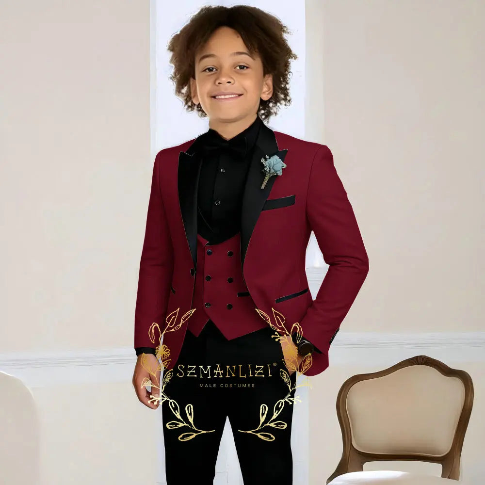 Boys Suit Wedding Tuxedo 3 Pieces , stylish & classic
