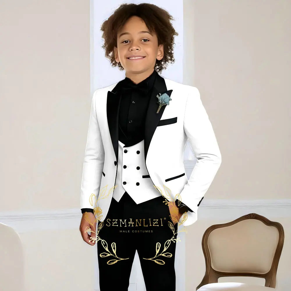 Boys Suit Wedding Tuxedo 3 Pieces , stylish & classic