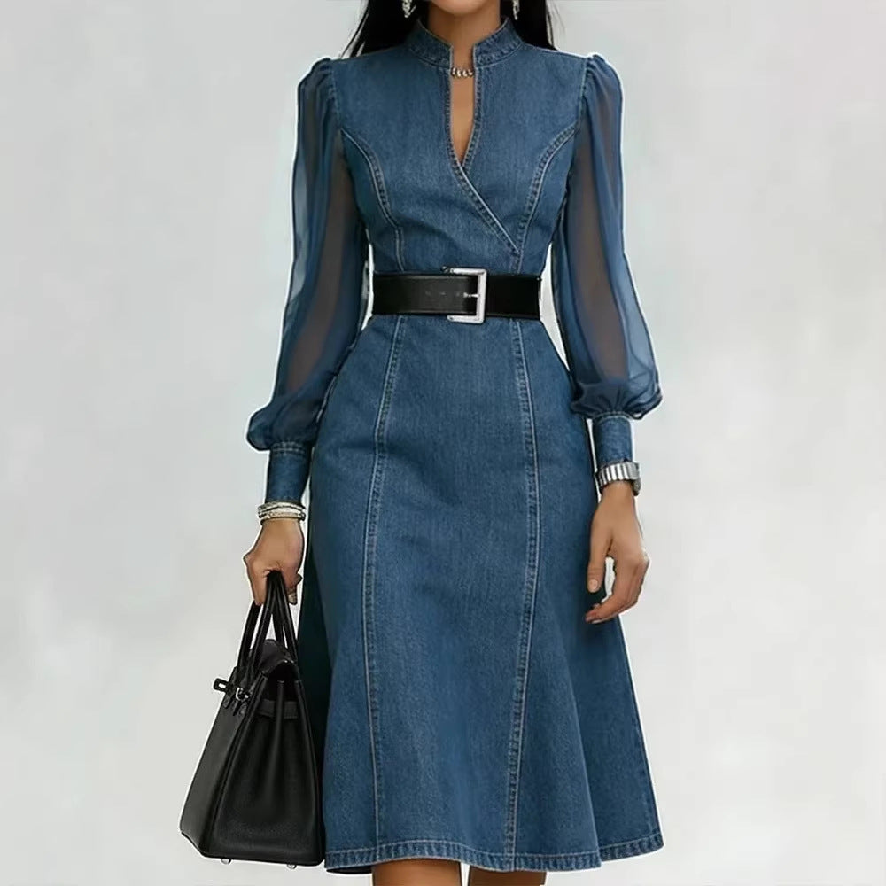 Korean Casual Spring Women's Denim Dress