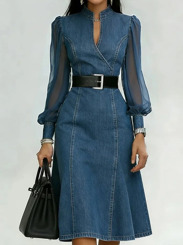 Korean Casual Spring Women's Denim Dress