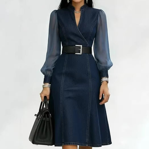 Korean Casual Spring Women's Denim Dress